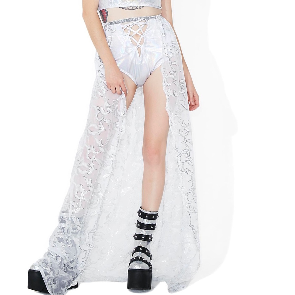 Dolls kill Ice princess sequin skirt